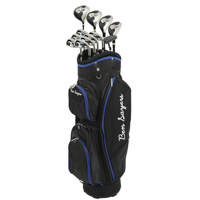 Ben Sayers M8 13-Piece Cart Bag Golf Package Set - Graphite/Steel